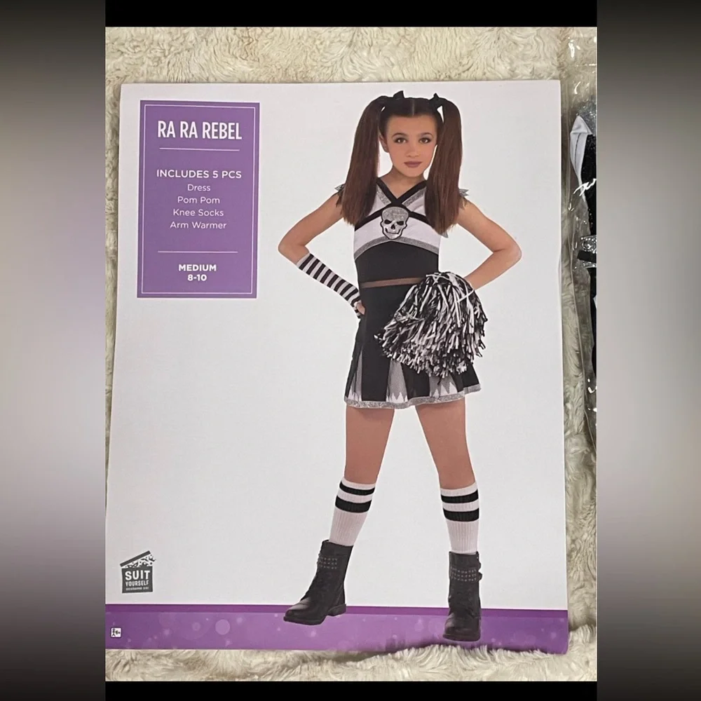 Black and White Cheerleader Costume